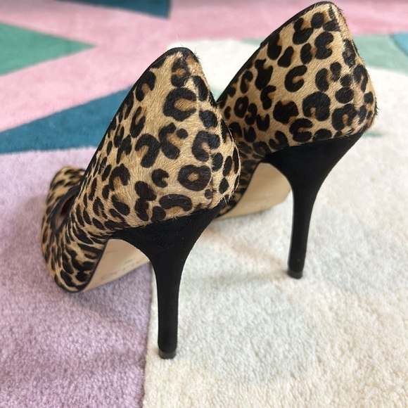 Aldo Leopard Print Pointed Leather Heels Size 5 - Picture 6 of 17